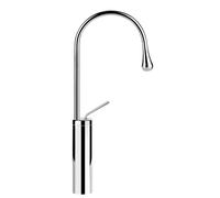 Gessi Goccia mitigeur monocommande de lavabo version haute, avec rayon de bec 90 mm, sans garniture mécanique, bec 174mm, bec pivotant 360, 33608147, Couleur: Chrome brossé