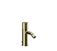 Gessi Habito Mitigeur monocommandé pour bidet, avec garniture de vidage, saillie 111mm, montage sur table, CESELLO, 70407710, Couleur: Laiton PVD