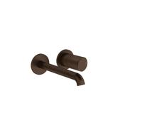 Gessi Habito Set de finition Mitigeur monocommandé pour lavabo, sans garniture de vidage, saillie 171-201mm, montage mural, RIGATO, 70588845, Couleur: bronze foncÃ©