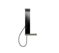 Gessi HI-FI, combinaison de douche pour montage mural en surface avec thermostat, 2 fonctions, 63043149, Couleur: Optique Finox