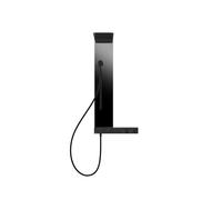 Gessi HI-FI, combinaison de douche pour montage mural en surface avec thermostat, 3 fonctions, 63041299, Couleur: Noir XL