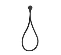 Gessi HI-FI, coude de raccordement mural 1/2, flexible de douche noir mat 1,50 m, douchette à main anticalcaire et coude de raccordement mural, 63199299, Couleur: Noir XL