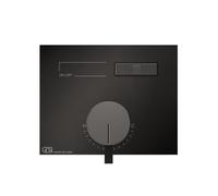 Gessi HI-FI, kit prêt à lemploi pour mitigeur monocommande encastré 1/2 avec commande par bouton-poussoir pour installation horizontale uniquement, 1 sortie, 63061706, Couleur: Métal noir PVD