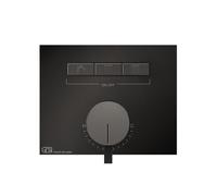 Gessi HI-FI, kit prêt à lemploi pour mitigeur monocommande encastré 1/2 avec commande par bouton-poussoir pour installation horizontale uniquement, 3 sorties séparées, 63081706, Couleur: Métal noir PV