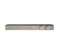 Gessi HI-FI, kit prêt à monter pour thermostat haute performance 3/4 avec commande par bouton-poussoir, plateau en verre de sécurité trempé noir, montage horizontal, 4 sorties séparées, 63026149, Coul