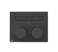 Gessi HI-FI, thermostat encastré prêt à lemploi avec commande par bouton-poussoir, 2 sorties séparées, 63004187, Couleur: Bronze antique