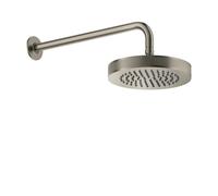 Gessi Inciso décor anti-calcaire douche de tête D218 mm, avec articulation et bras mural 389 mm, 1/2 raccord A 3 bar pression approx. 16 l/min, 58185149, Couleur: Optique Finox