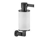 Gessi Inciso distributeur de savon pour montage mural, récipient blanc mat, 58513299, Couleur: Noir XL