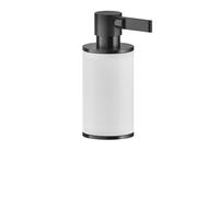 Gessi Inciso distributeur de savon sur pied, récipient blanc mat, 58537299, Couleur: Noir XL