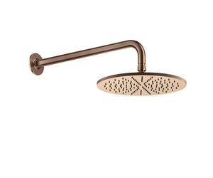 Gessi Inciso douche de tête anticalcaire D300 mm, avec joint et support mural 389 mm, 1/2 connexion, 58248708, Couleur: Cuivre brossé PVD