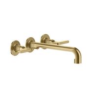 Gessi Inciso kit de couleurs pour mitigeur lavabo 2 mains avec béqu'illes, bec 235-255 mm, sans garniture découlement, 58092727, Couleur: Laiton brossé PVD