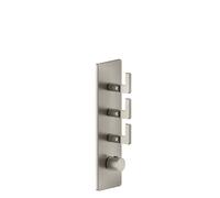 Gessi Inciso- Kit de pré-montage pour thermostat encastré 3/4 haute performance, une rosace, montage vertical, 3 voies séparées, 58206149, Couleur: Optique Finox