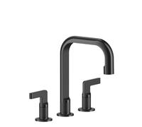 Gessi Inciso- Mélangeur lavabo 3 trous avec bec H=139 mm x 160 mm projection, sans vidange tuyau de raccordement 3/8, 58014726, Couleur: Bronze chaud brossé PVD