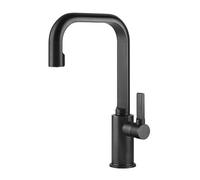 Gessi Inciso, mitigeur monocommande de lavabo version haute, sans vidage, saillie 160 mm, 58006299, Couleur: Noir XL