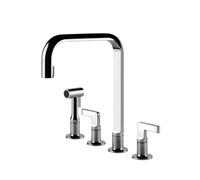 Gessi INCISO Monogetto Black Metal PVD - 58703#706 Mitigeur Ãvier | Noir MÃ©tal Brillant Pvd, Bec monogicler fixe, DÃ©bit rÃ©duit Ã©conomie eau