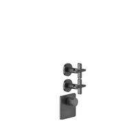 Gessi Inciso Wellness Set de montage final pour thermostat encastré 3/4 haut débit, montage vertical, 2 voies séparées, 58344187, Couleur: Bronze antique