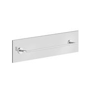 Gessi Ingranaggio, porte-serviettes 600mm pour montage sur une paroi en verre de 8-10mm dépaisseur 2x2 trous de 10mm sur la paroi en verre, 63928031, Couleur: chrome