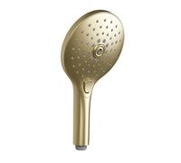 Gessi Origini Douchette anticalcaire, avec sélecteur à bouton-poussoir, 3 jets, 47351727, Couleur: Laiton brossé PVD