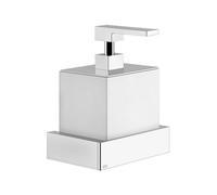 Gessi Rettangolo Accessoires Distributeur de savon pour montage mural, récipient blanc, 20813707, Couleur: Métal noir brossé PVD