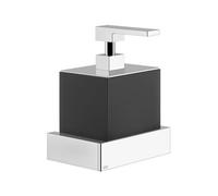 Gessi Rettangolo Accessoires Distributeur de savon pour montage mural, récipient noir, 20814706, Couleur: Métal noir PVD
