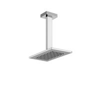 Gessi Rettangolo douche de tête anticalcaire 216x140 mm, avec articulation et bras de plafond, longueur 270 mm, 1/2 connexion, 20151299, Couleur: Noir XL
