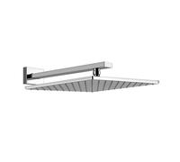 Gessi Rettangolo douche de tête anticalcaire 300x300 mm avec joint et support mural, 1/2 connexion. A une pression de 3 bars, environ 23 l/min, 15185299, Couleur: Noir XL