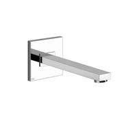Gessi Rettangolo K, bec mural avec 1/2 raccord pour mitigeur monocommande séparé, saillie 207 mm, 20114706, Couleur: Métal noir PVD