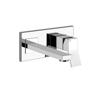 Gessi Rettangolo K, mélangeur monocommande de lavabo prêt à lemploi, bec fixe, sans garniture mécanique, saillie 207mm, 735, 53088149, Couleur: Optique Finox