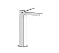 Gessi Rettangolo K mélangeur monocommande de lavabo version haute 248 mm, sans vidage, saillie 128 mm, 53006710, Couleur: Laiton PVD