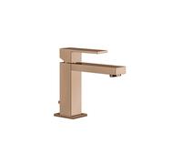 Gessi Rettangolo mitigeur monocommande de lavabo, avec vidage 1 1/4, saillie 129 mm, 20001030, Couleur: PVD de cuivre