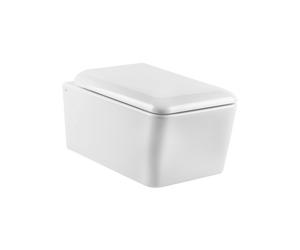 Gessi Rettangolo, set de WC, sans rebord, avec siège, blanc, 37573518