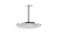 Gessi Rilievo, douche de tête anticalcaire D250 mm, avec joint et tuyau de plafond 261 mm, 1/2 connexion, 59152726, Couleur: Bronze chaud brossé PVD