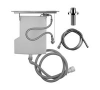 Gessi Tondo Wellness, presse-étoupe Securflex, pour banc de carrelage largeur minimale>100 mm, flexible de douche 1/2 sans ressort de rappel, complété par une douchette, 01762031, Couleur: chrome