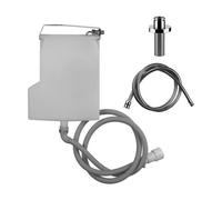 Gessi Tondo Wellness, Presse-étoupe Securflex, pour bord de baignoire, dimension intérieure>50 mm, flexible de douche 1/2 sans ressort de rappel, complète une douchette à main, 01763299, Couleur: Noir