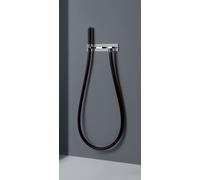 Gessi Tube deau Kneipp, kit prêt à monter pour tuyau Kneipp noir avec pomme de douche en plastique, version avec vanne darrêt, support de pomme de douche et coude de raccordement, 32941030, Couleur: P