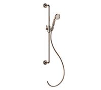 Gessi Venti20 Barre de douche avec support courbé, avec support de douche pivotant, montage mural, 1 jet, raccord 1/2, 65144030, Couleur: PVD de cuivre