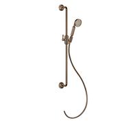 Gessi Venti20 Barre de douche avec support courbé, avec support de douche pivotant, montage mural, 1 jet, raccord 1/2, 65144708, Couleur: Cuivre brossé PVD