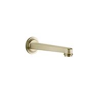 Gessi Venti20 Bec déverseur pour baignoire, pour mitigeur séparé, raccord 1/2, saillie 209mm, montage mural, 65103727, Couleur: Laiton brossé PVD