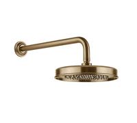Gessi Venti20 Douche de tête anticalcaire, D229mm, avec articulation et bras mural 389mm, montage mural, 65148726, Couleur: Bronze chaud brossé PVD