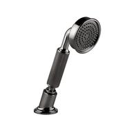 Gessi Venti20 Passage pour flexible de douche, avec flexible et douchette, sans ressort de rappel, 65127706, Couleur: Métal noir PVD