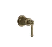 Gessi Venti20 Set de finition Mitigeur monocommandé lavabo/baignoire/douche, pour bec séparé, 1 voie, cartouche D35mm, montage mural, 65131713, Couleur: Laiton antique