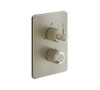 Gessi Venti20 Set de finition thermostatique, cartouche de déviation, 3 voies, avec cartouche thermostatique et RV, montage mural, 65137149, Couleur: Optique Finox
