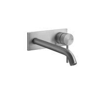 Gessi316 Cesello kit prêt à poser pour mitigeur monocommande de lavabo encastré, plaque continue 65x165 mm, bec 200-170 mm, sans vidage, 54490707, Couleur: Métal noir brossé PVD