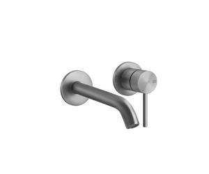 Gessi316 Flessa set de finition pour mitigeur monocommande encastré, lavabo avec rosaces D65 mm, sans garniture découlement, bec 146-116 mm, 727, 54083707, Couleur: Métal noir brossé PVD