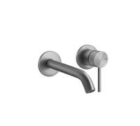 Gessi316 Intreccio set de finition pour mitigeur monocommande encastré de lavabo, rosaces simples D65 mm, bec 200-170 mm, sans vidage, 54186239, Couleur: Acier inoxydable brossé mat