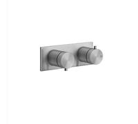 Gessi316 Kit de thermostat encastrable prêt à monter pour cartouche de dérivation à 3 voies sur corps encastrable, cartouche de thermostat, clapet anti-retour, 54036727, Couleur: Laiton brossé PVD