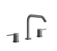Gessi316 Meccanica Mélangeur lavabo 3 trous avec bec H=162 mm x saillie 156 mm, tuyau de raccordement 3/8 sans vidange, 54212726, Couleur: Bronze chaud brossé PVD