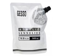Gesso - Blanc - Apprêt Pour Peinture Acrylique - Sennelier - Sachet De 500ml