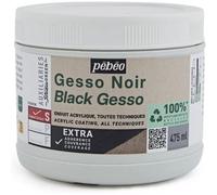 Gesso - Noir - Apprêt - Mate - Toutes Techniques - Extra Couvrant - Pébéo - 475ml
