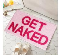GET Tapis de bain antidérapant 40 x 60 cm - Tapis de bain naked - Lavable - Absorbant - Séchage rapide - Tapis de bain doux antidérapant lavable Rose